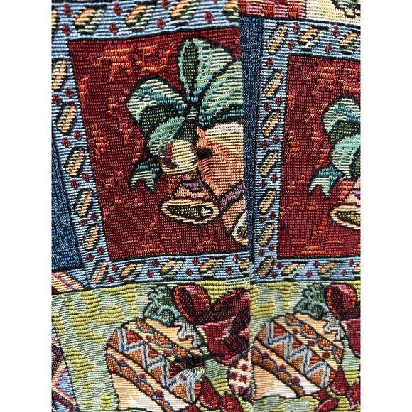 Westbound Vintage Plus Sized Holiday Christmas Vest  1X Green  Patchwork Tapestr - Picture 8 of 16